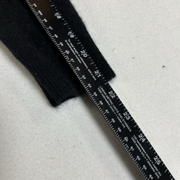 Charter Club Cashmere Cardigan Sweater V-neck Womens Large Black Casual FLAWED - Picture 8 of 9